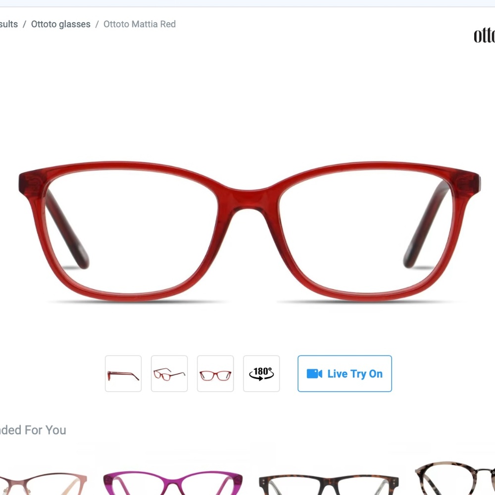 Ottoto Clear red Mattia Glasses